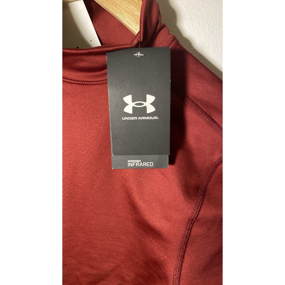 Under Armour Men's ColdGear® Elite Mock Long Sleeve Red Size Small NWT 1386942 - Picture 5 of 6